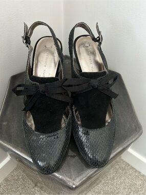 Roberto Vianni Tuxedo Slingback Shoes